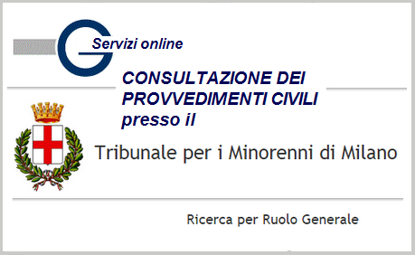 accedi alle informazioni dei registri civili del tribunale per i minorenni